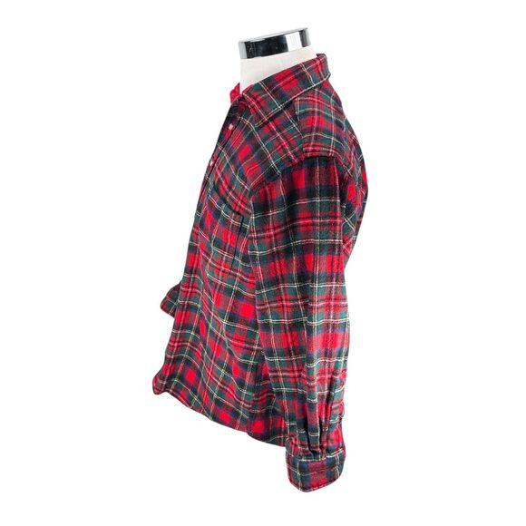 Vintage Pendleton Flannel Shirt Mens Large Red Wool Christie Tartan USA 90s - Picture 4 of 10